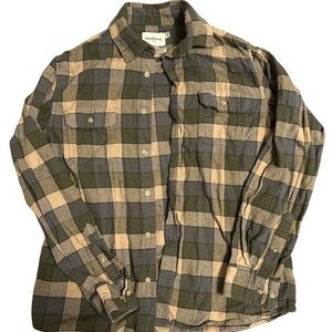 Goodfellow & Co Men's Plaid Shirt - Green and Tan